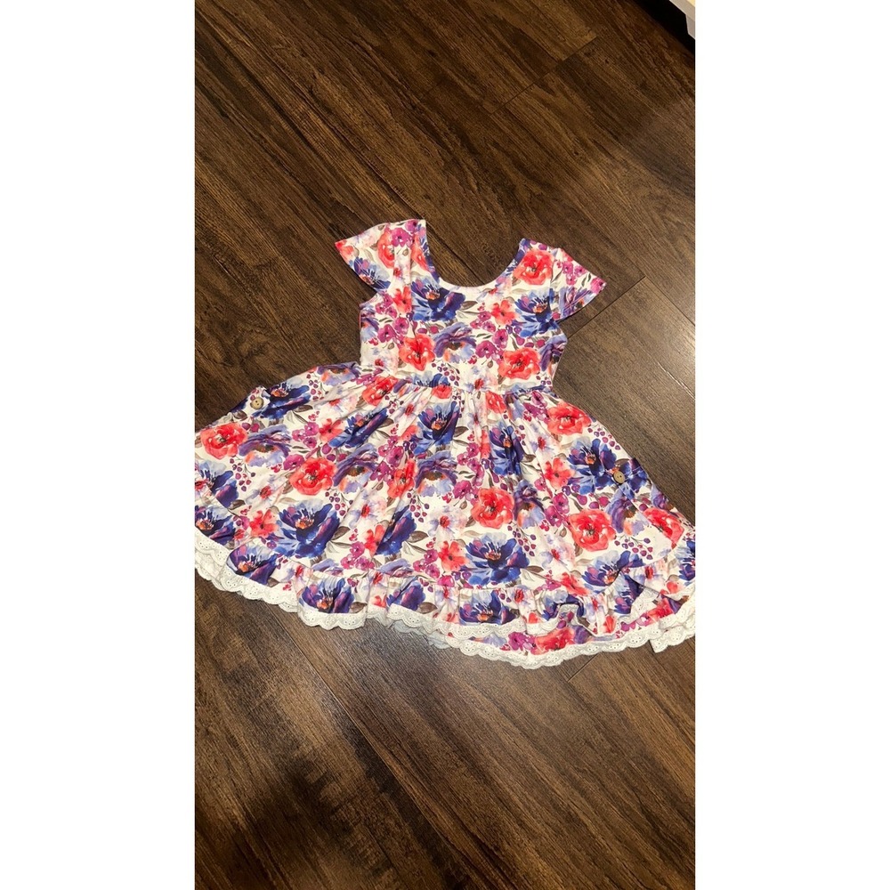 4T Cheeky Plum floral dress